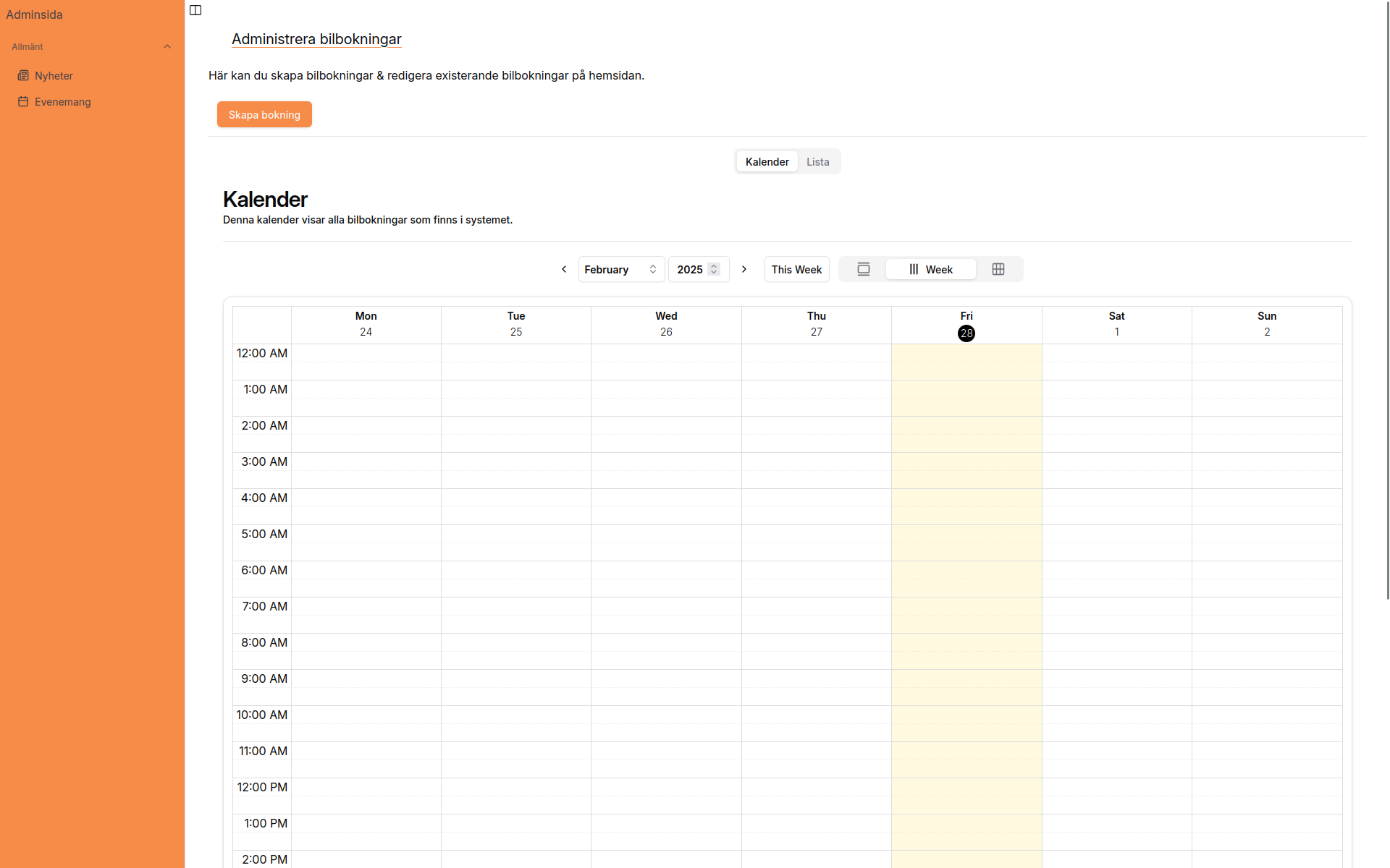 Image of the calendar
